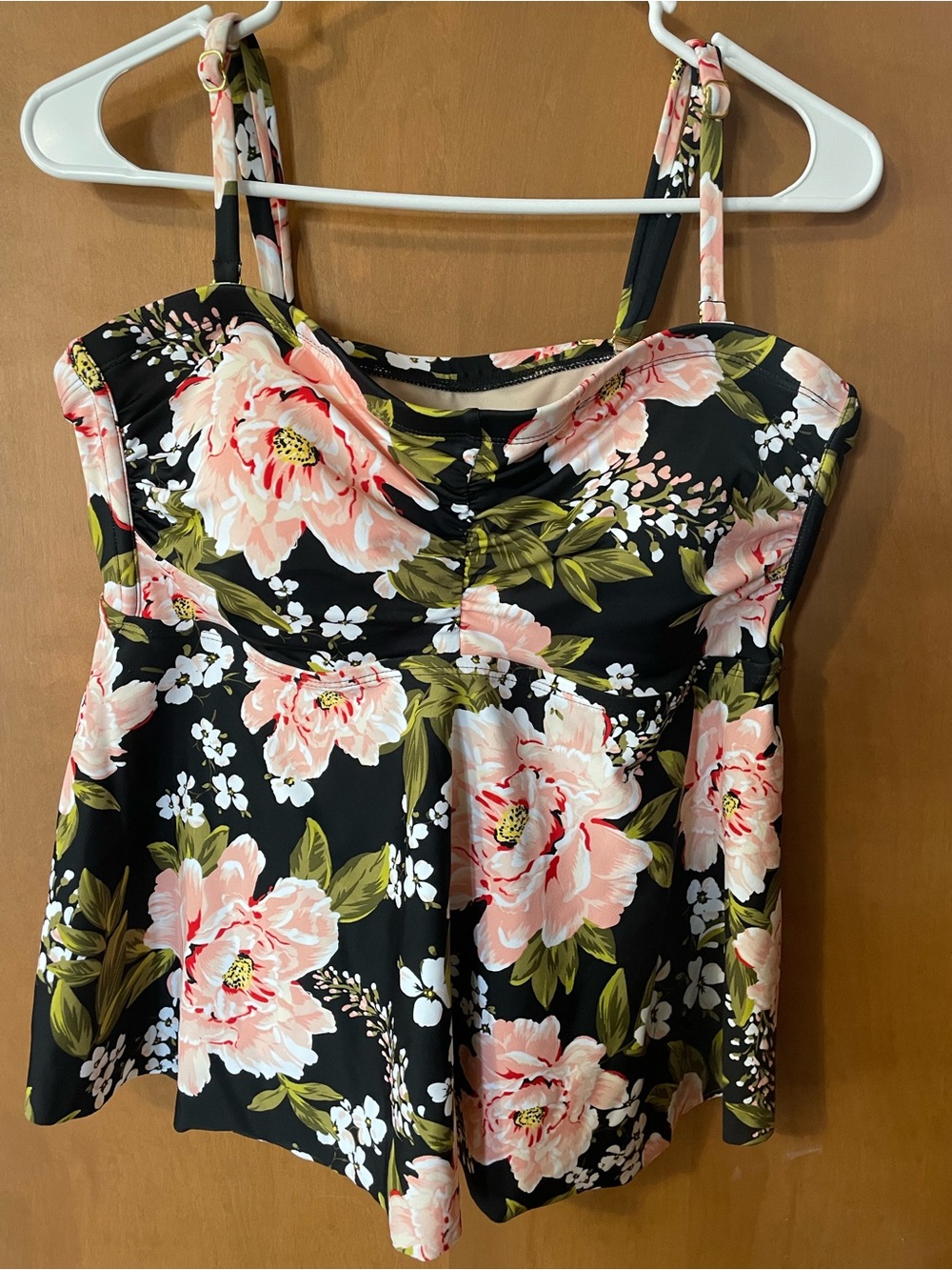 Floral Peplum  - Black & Pink